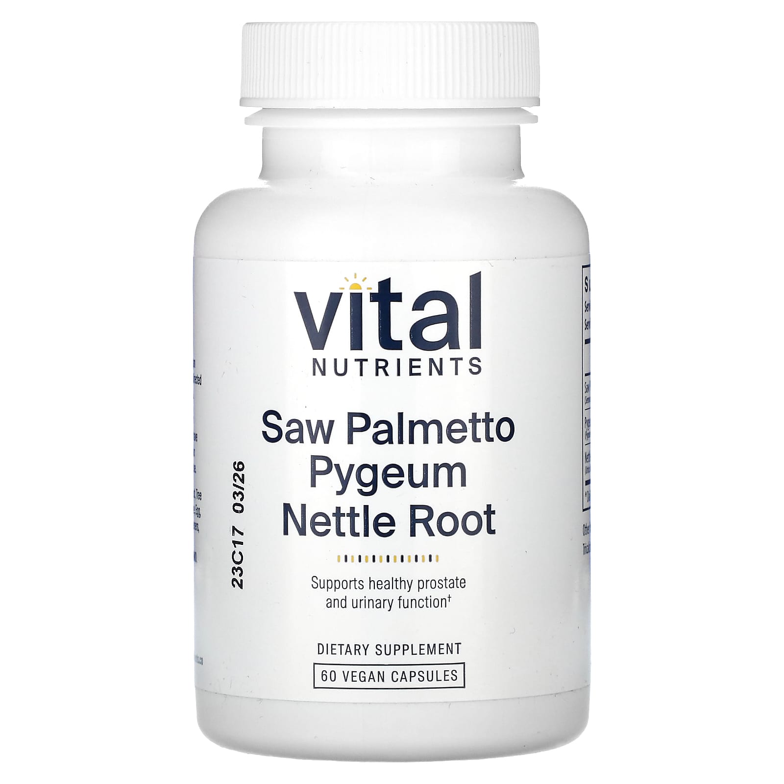 Vital Nutrients, Saw Palmetto Pygeum Nettle Root, 60 Vegan Capsules - Image 1