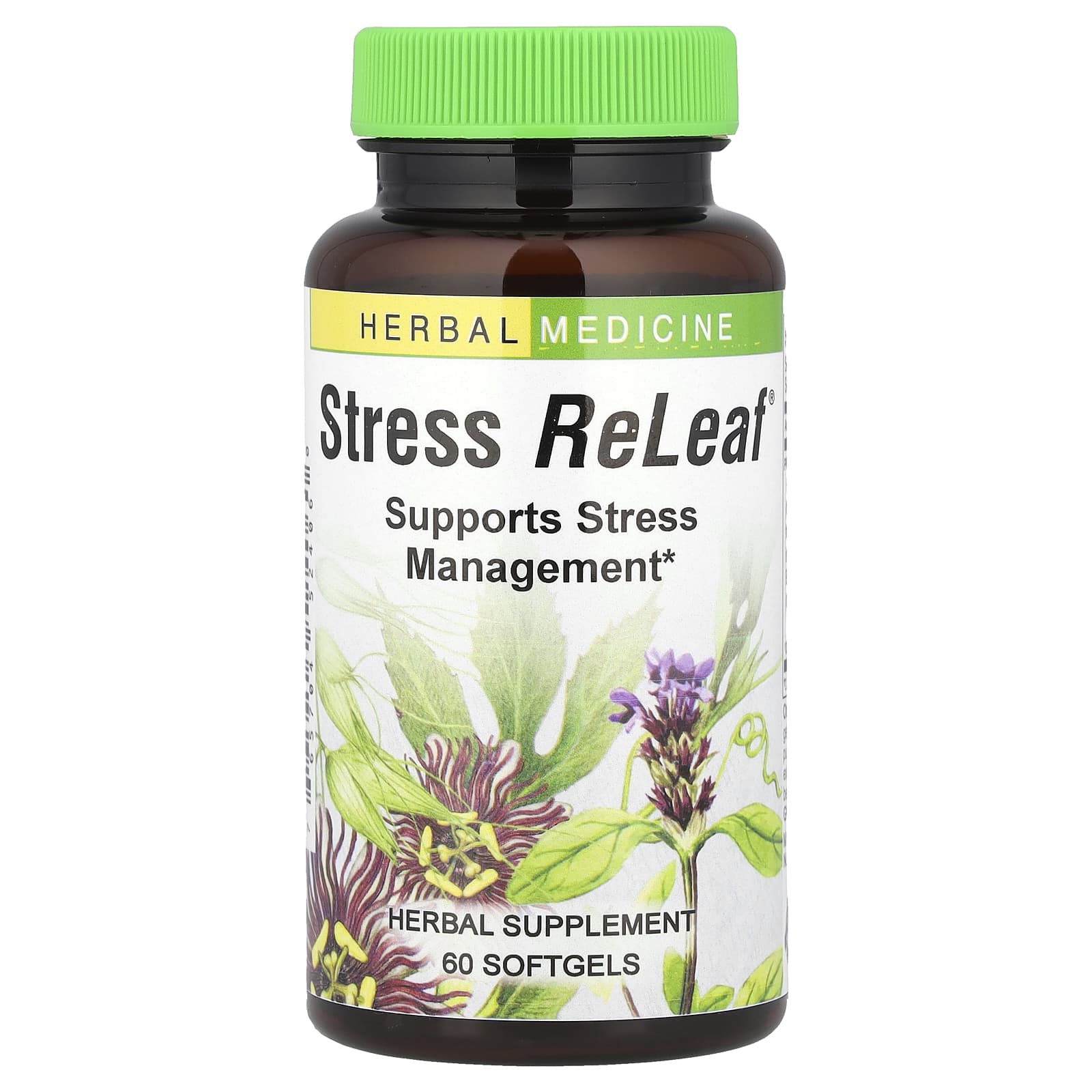 Herbal Stress Relief Supplement by Herbs Etc. - 60 Softgels - Image 1