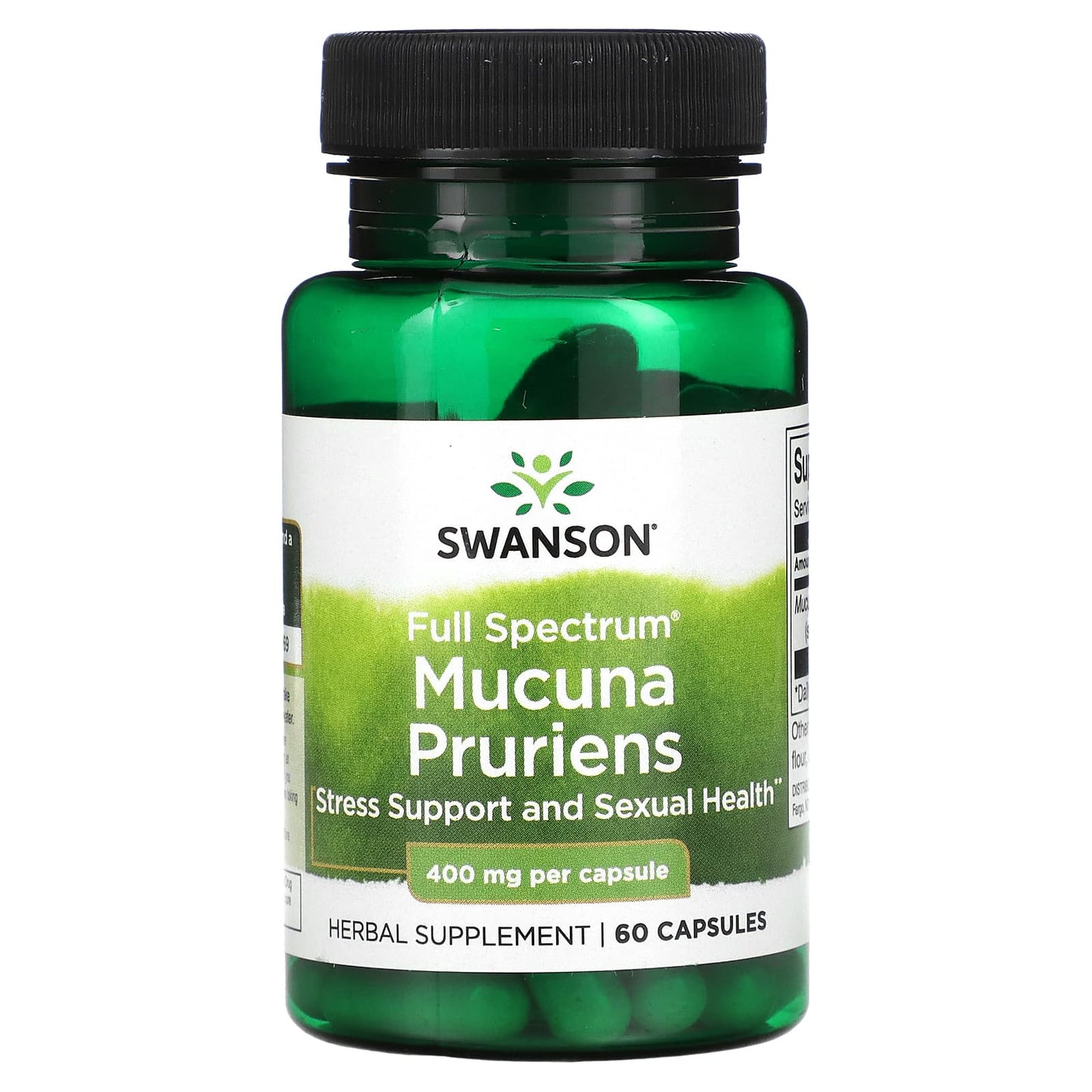 Swanson, Full Spectrum Mucuna Pruriens, 400 mg, 60 Capsules - Image 1