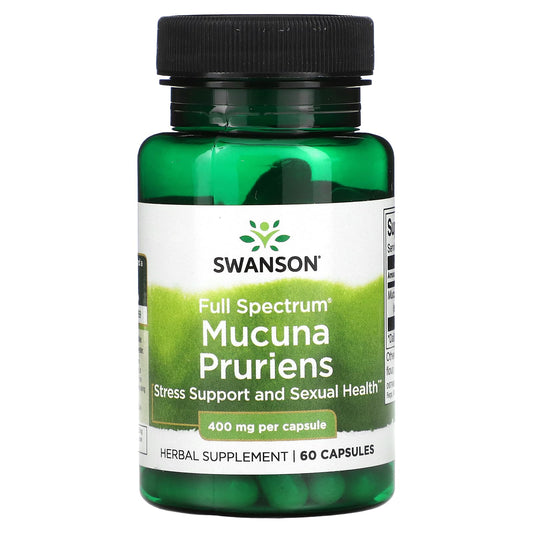 Swanson, Full Spectrum Mucuna Pruriens, 400 mg, 60 Capsules - Image 1