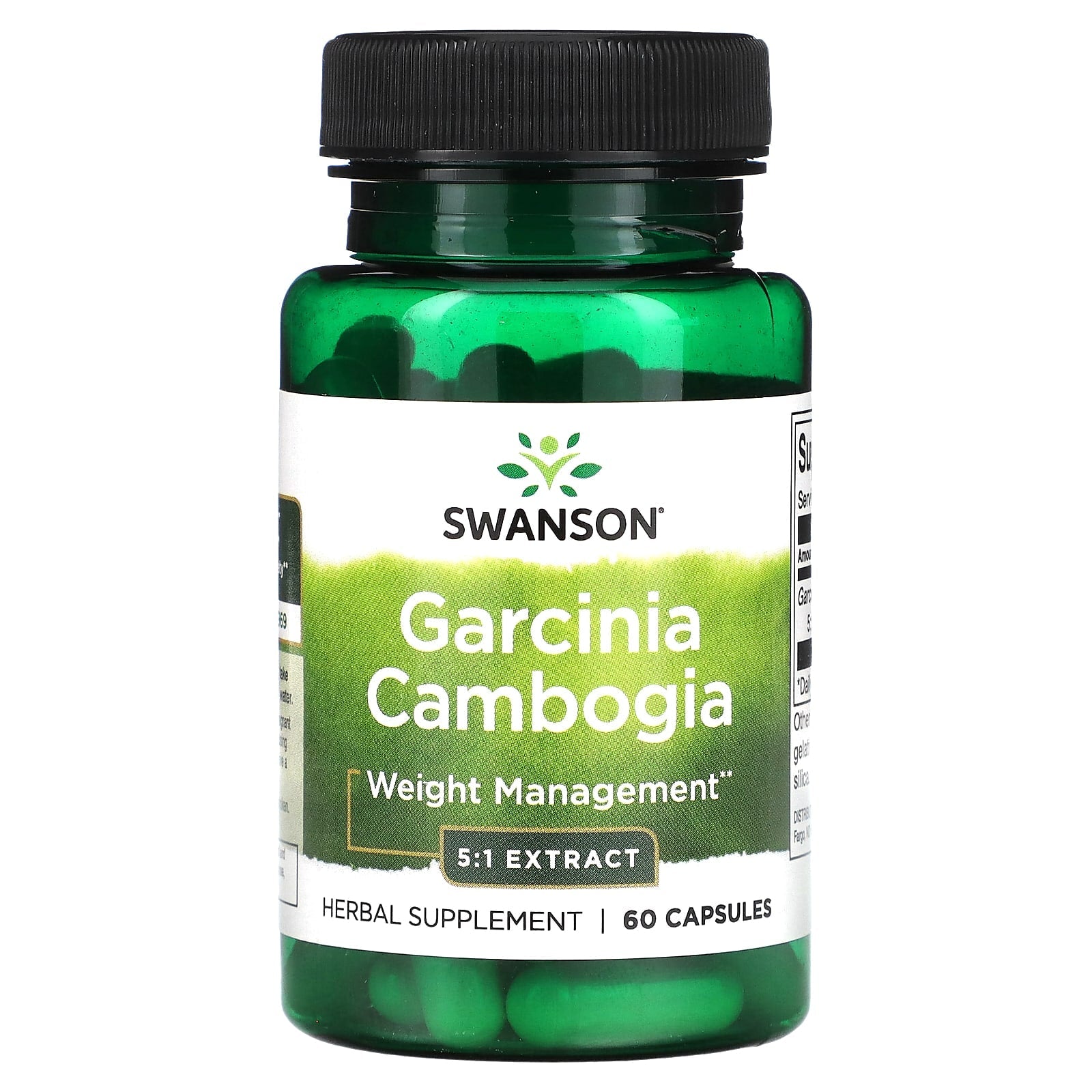Swanson, Garcinia Cambogia 5:1 Extract, 60 Capsules (80 mg per Capsule) - Image 1