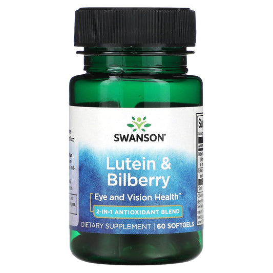 Swanson, Lutein & Bilberry, 60 Softgels - Image 1