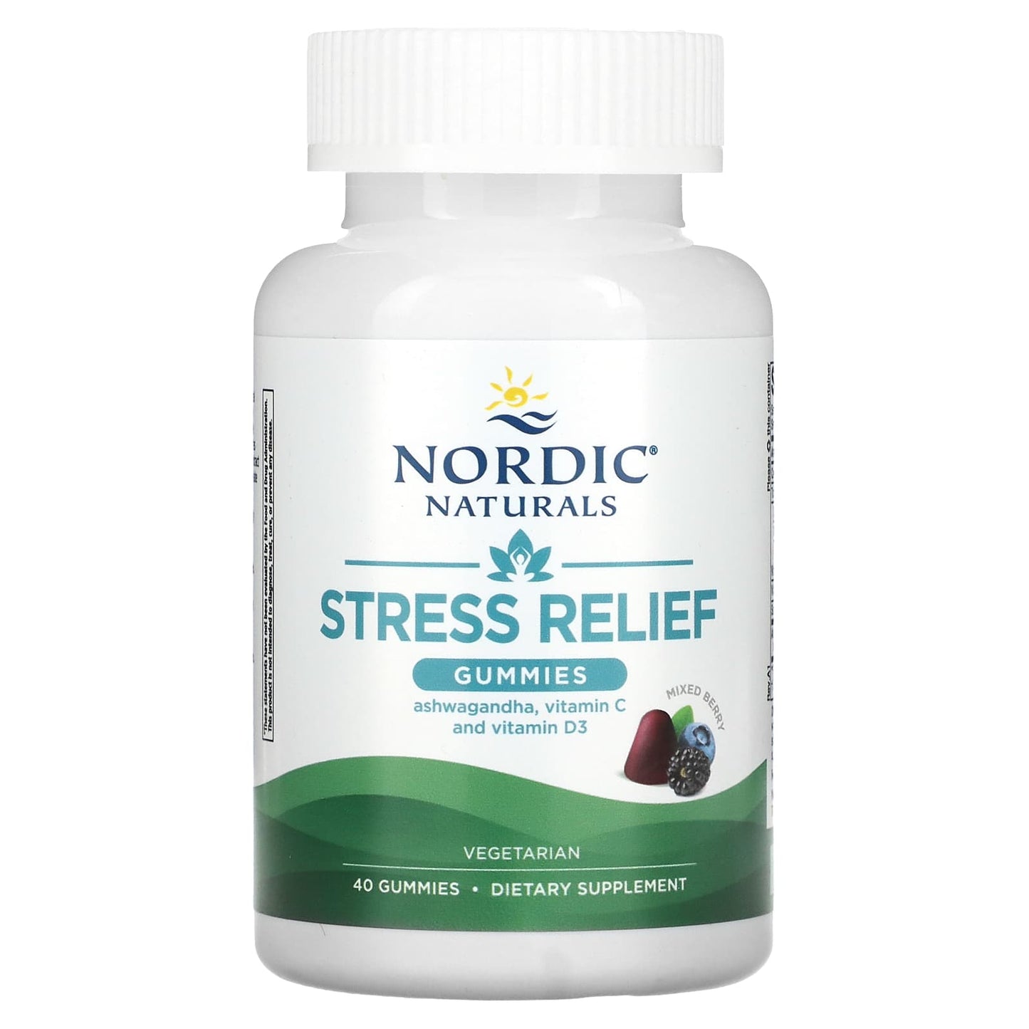 Nordic Naturals, Stress Relief Gummies, Mixed Berry, 40 Gummies - Image 1