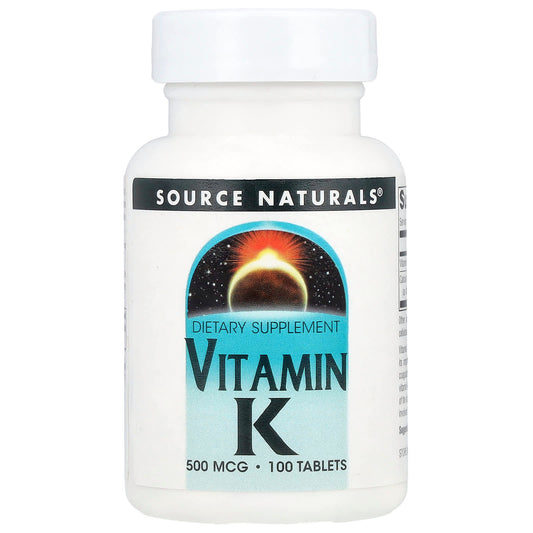 Source Naturals, Vitamin K, 100 Tablets - Image 1