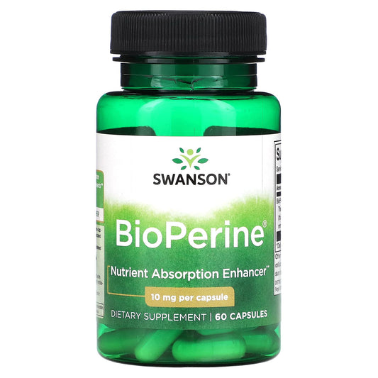 Swanson, BioPerine, 10 mg, 60 Capsules - Image 1