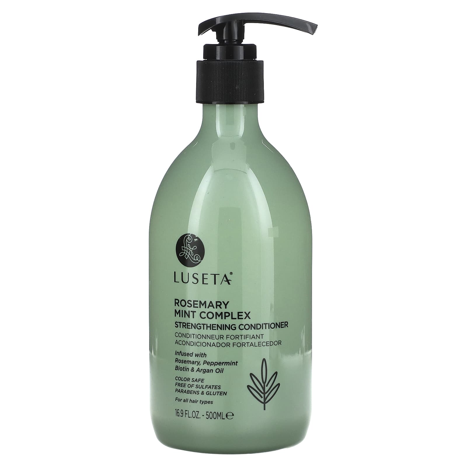 Luseta Beauty, Rosemary Mint Complex, Strengthening Conditioner, For All Hair Types, 16.9 fl oz (500 ml) - Image 1