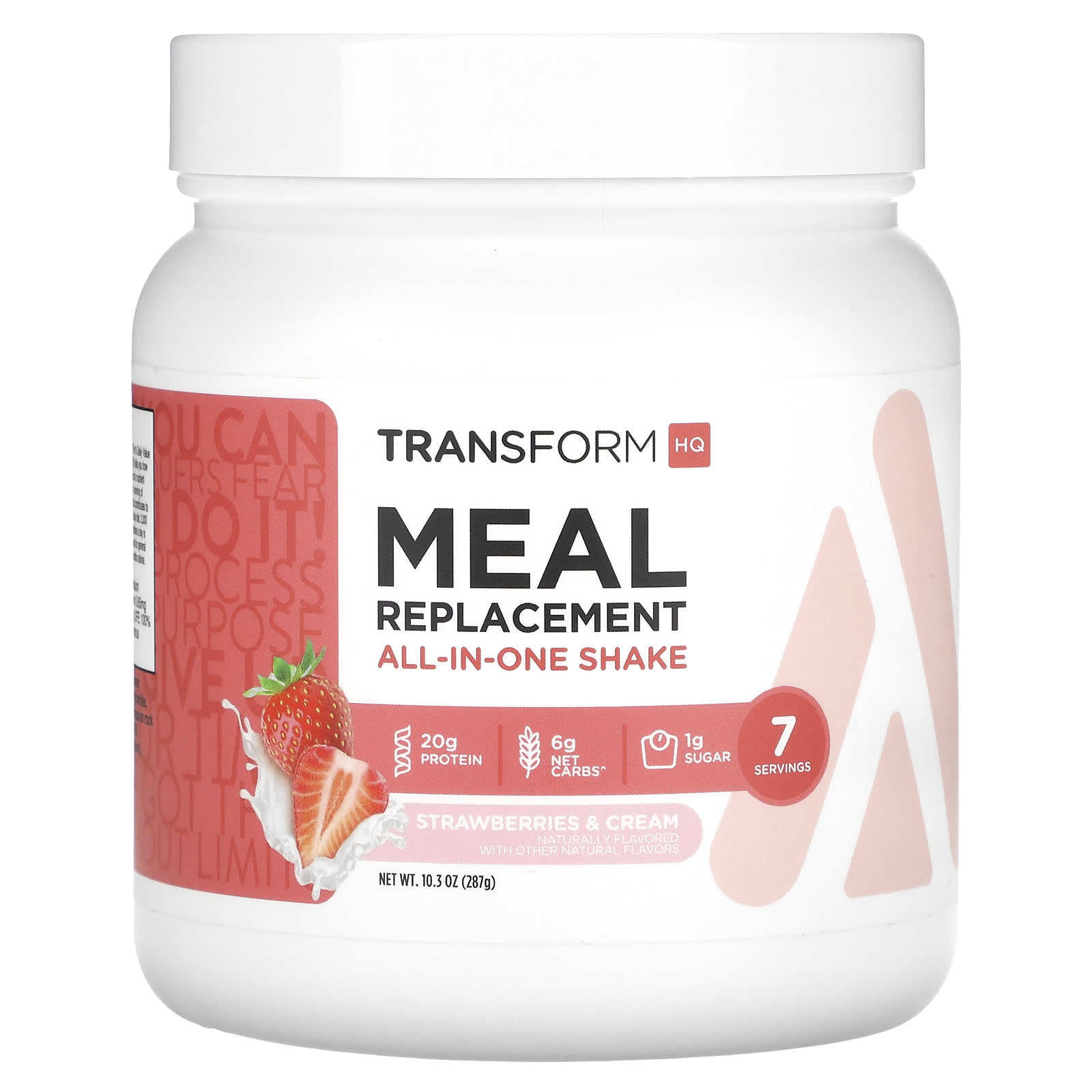 TransformHQ, Meal Replacement, All-In-One Shake, Strawberries & Cream, 10.3 oz (287 g) - Image 1