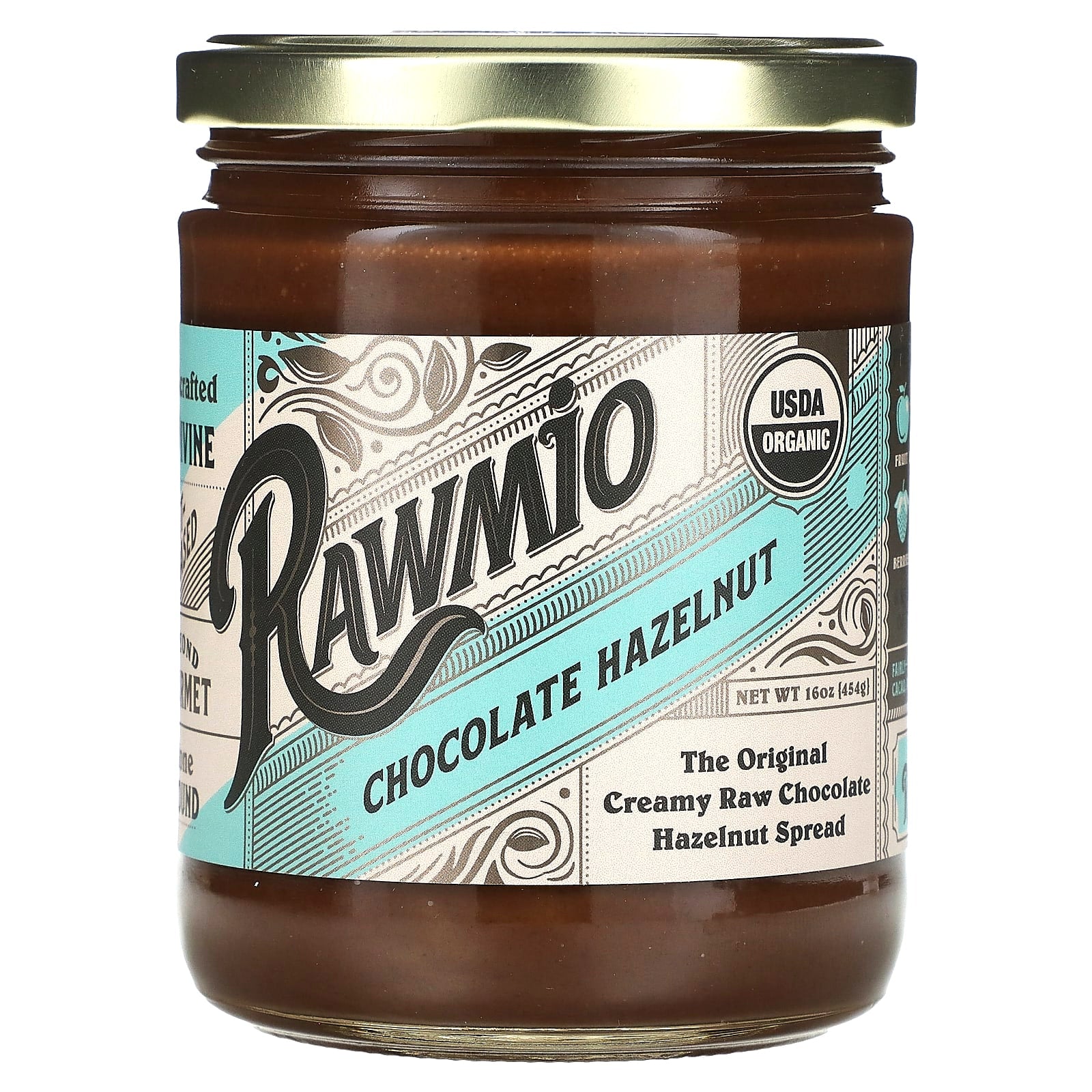 Rawmio, Chocolate Hazelnut Spread, 16 oz (454 g) - Image 1