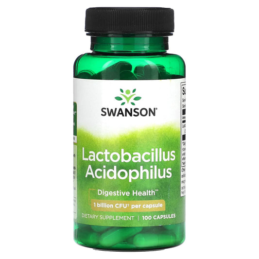 Swanson, Lactobacillus Acidophilus, 1 Billion CFU, 100 Capsules - Image 1