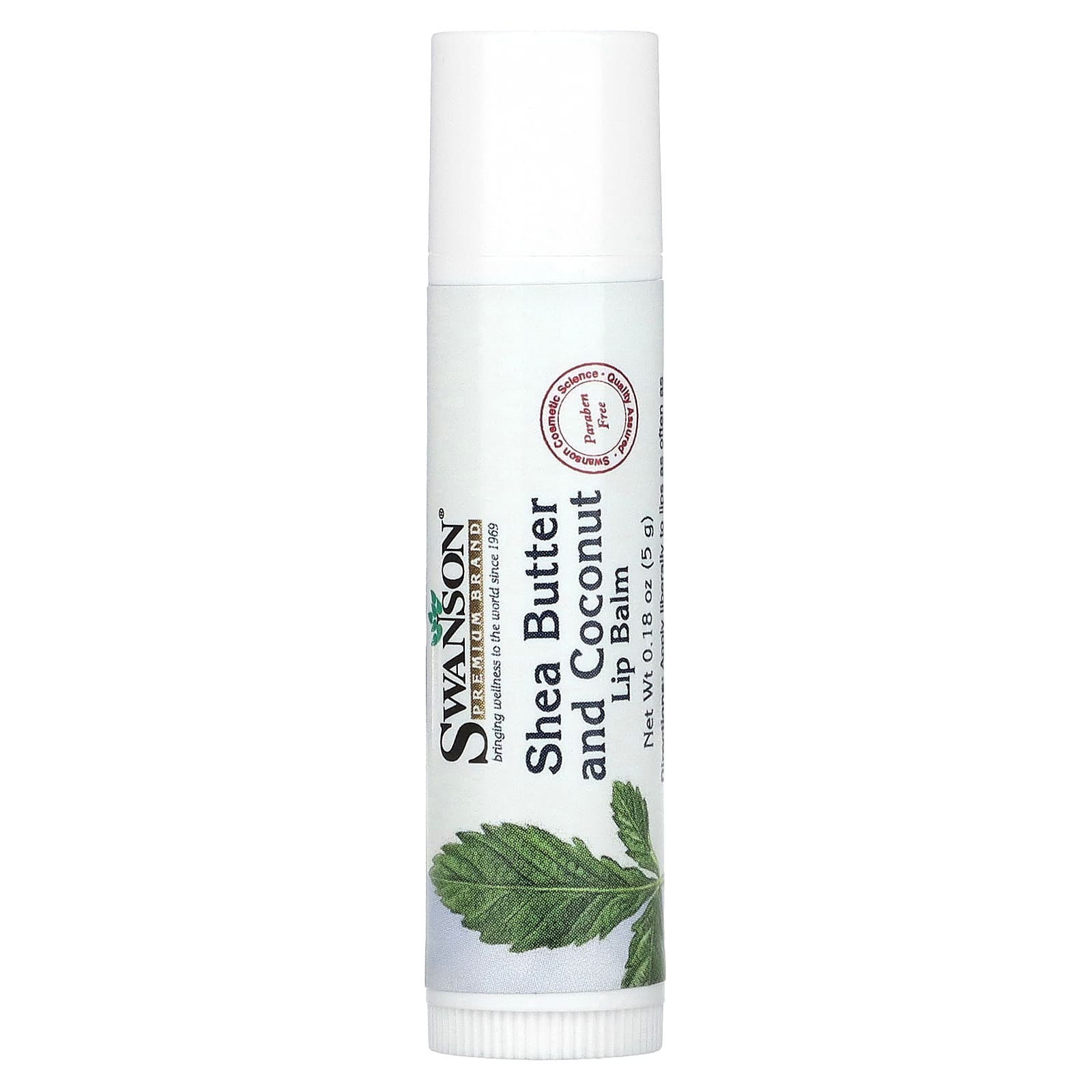 Swanson, Lip Balm Shea Butter and Coconut, 0.18 oz (5 g) - Image 1