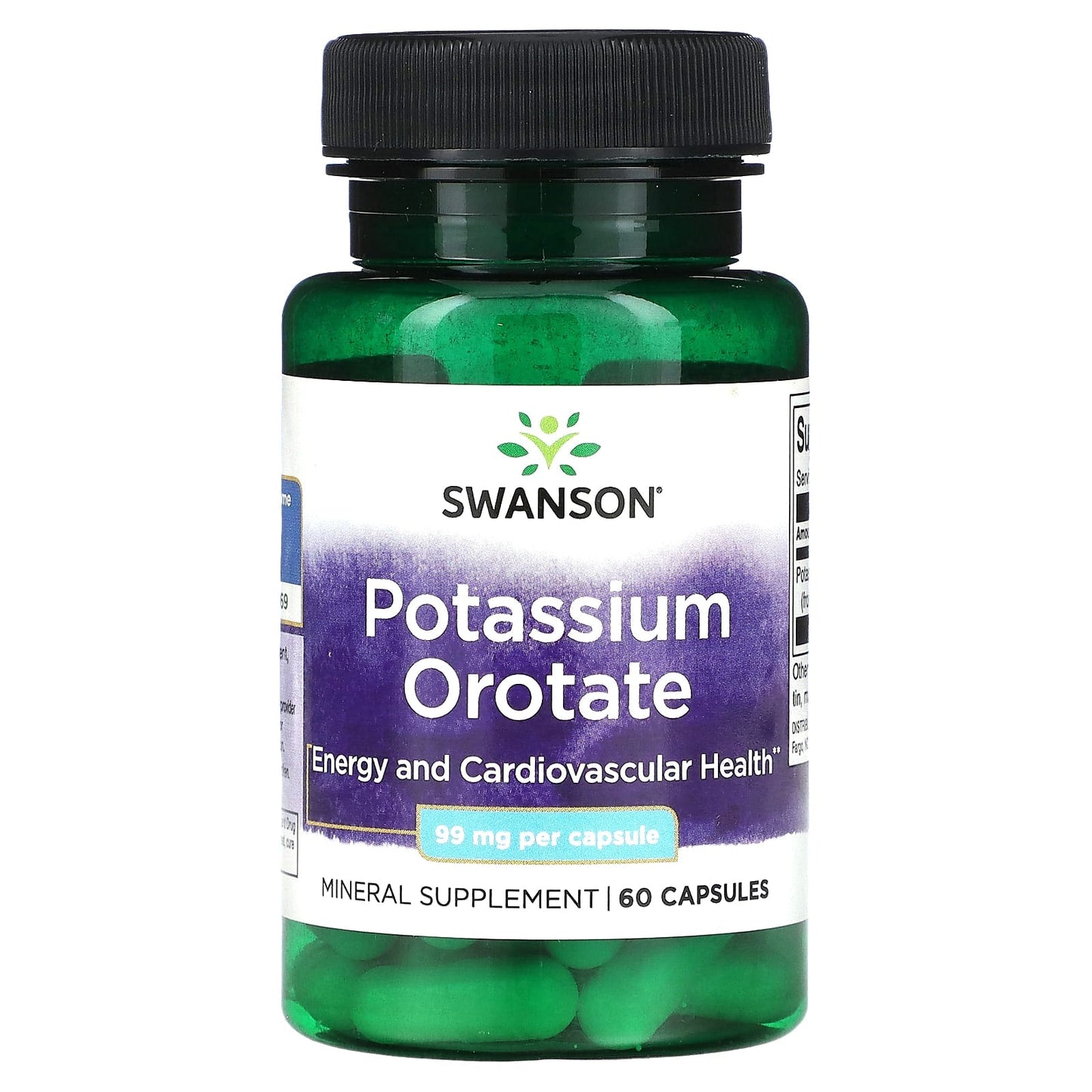 Swanson, Potassium Orotate, 99 mg, 60 Capsules - Image 1