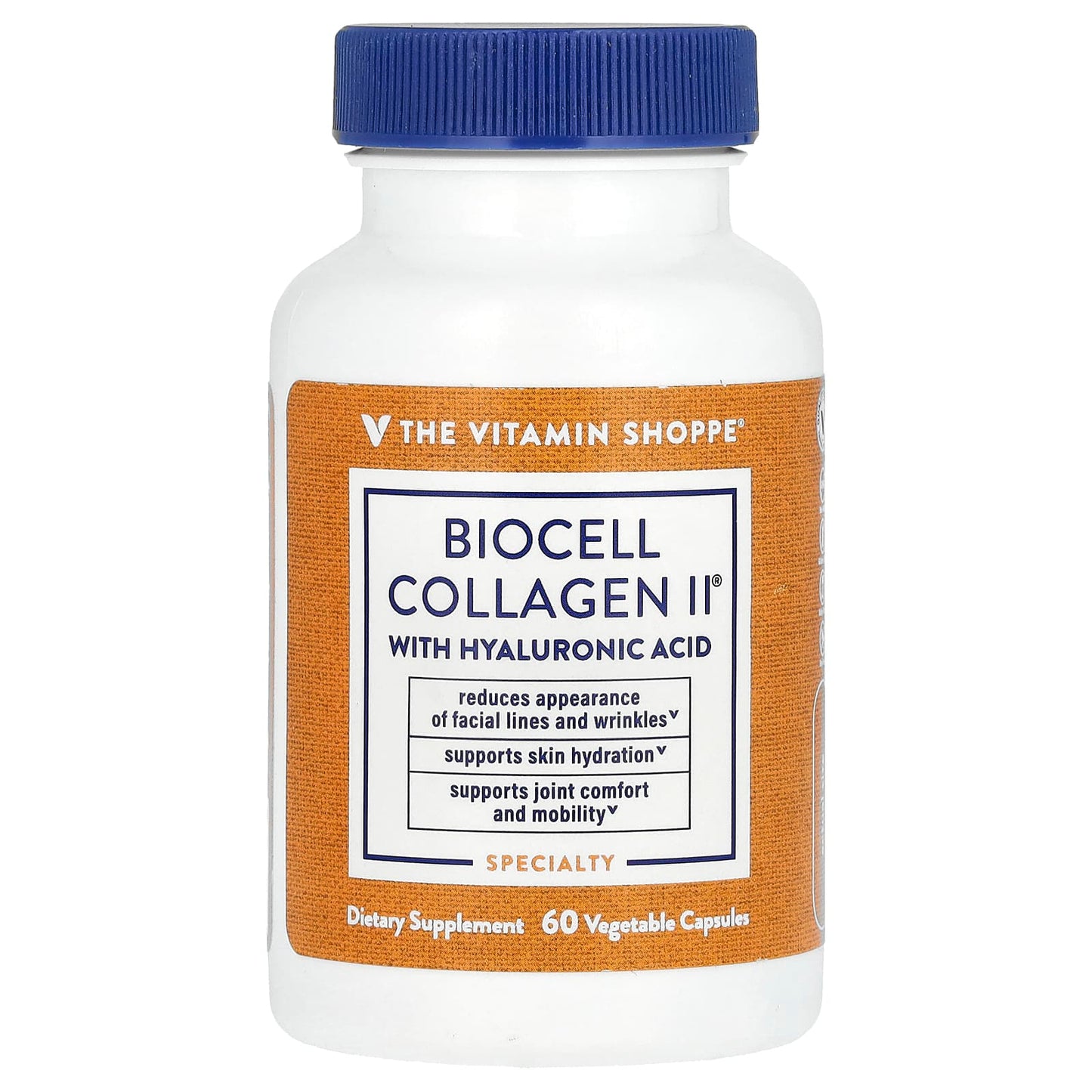 The Vitamin Shoppe, BioCell Collagen II With Hyaluronic Acid, 60 Vegetable Capsules - Image 1