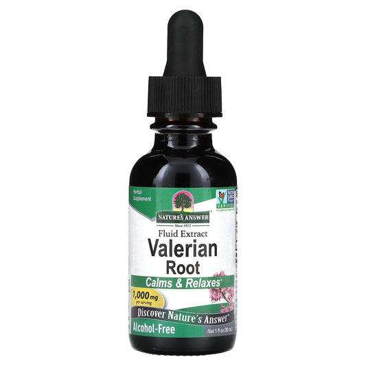 Nature's Answer, Valerian Root, Alcohol Free, 1,000 mg, 1 fl oz (30 ml) - Image 1