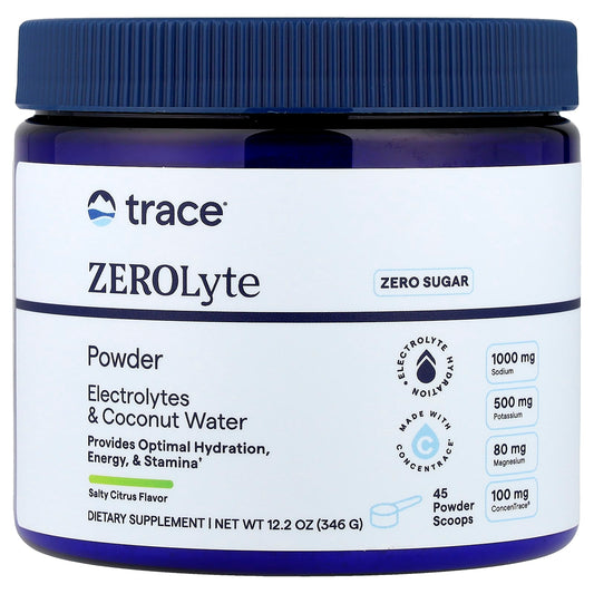 Trace, ZEROLyte Powder, Salty Citrus, 12.2 oz (346 g) - Image 1