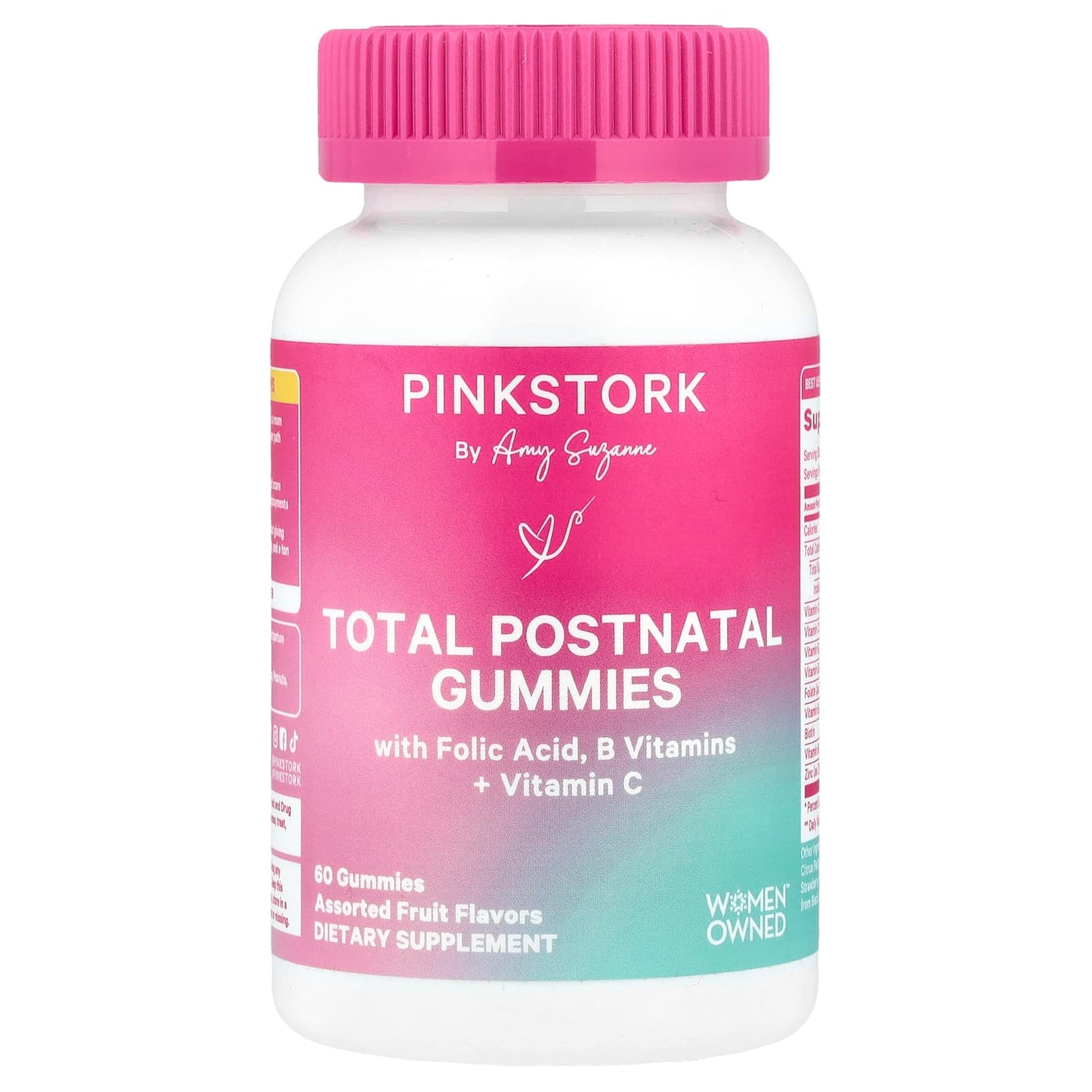 Pink Stork, Total Postnatal Gummies, Assorted Fruit, 60 Gummies - Image 1
