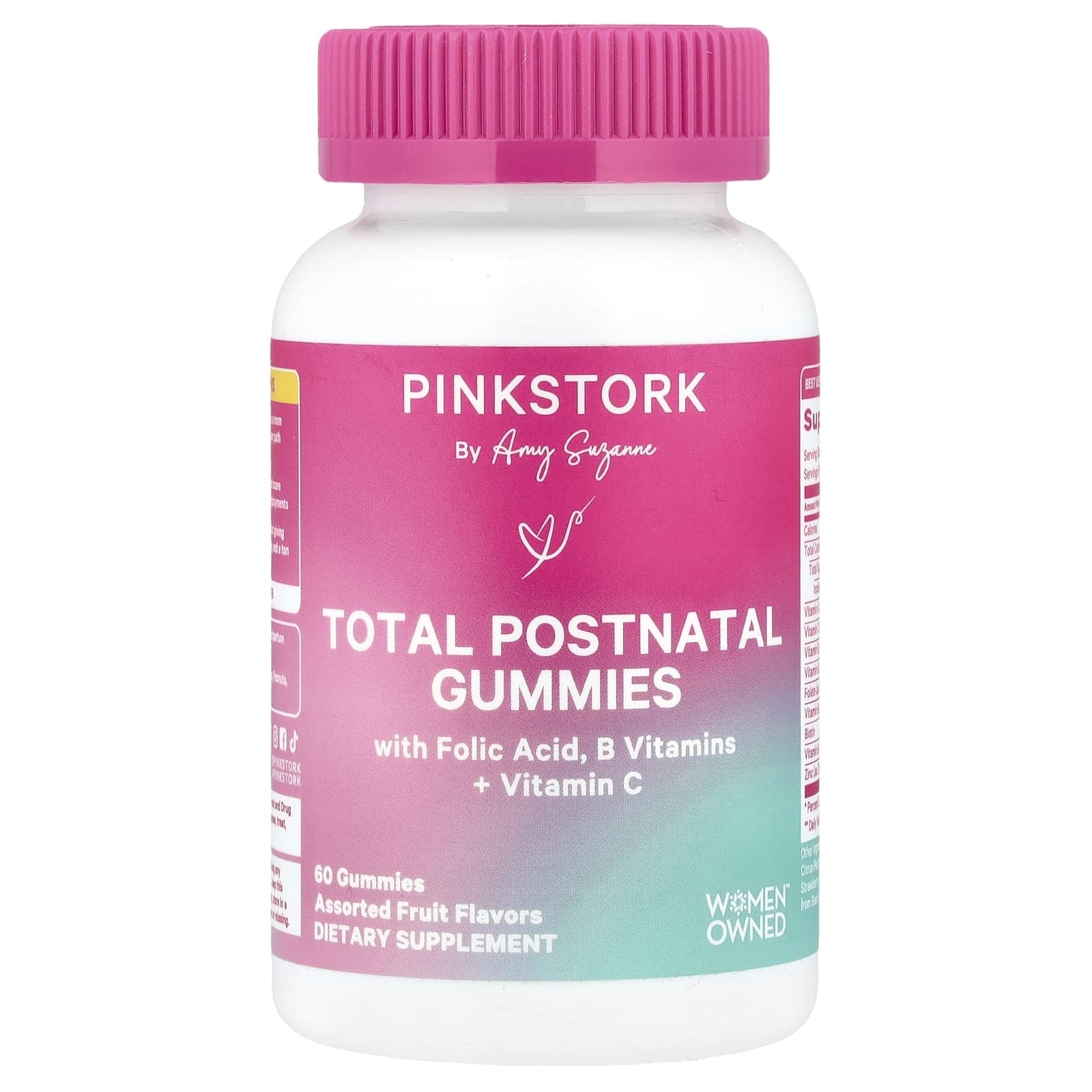 Pink Stork, Total Postnatal Gummies, Assorted Fruit, 60 Gummies - Image 1
