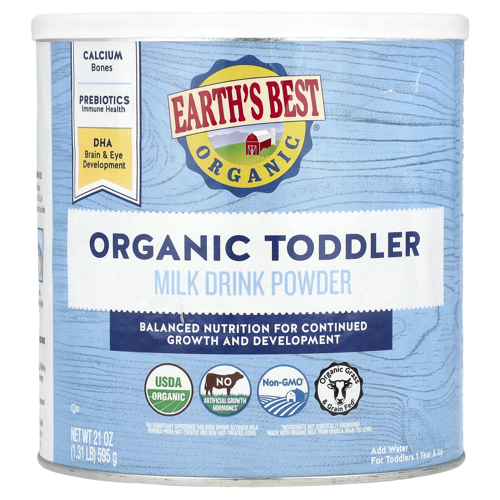 Earth's Best Organic Toddler Milk Drink Powder, 1-2 Years, 21 oz (595g) - Image 1