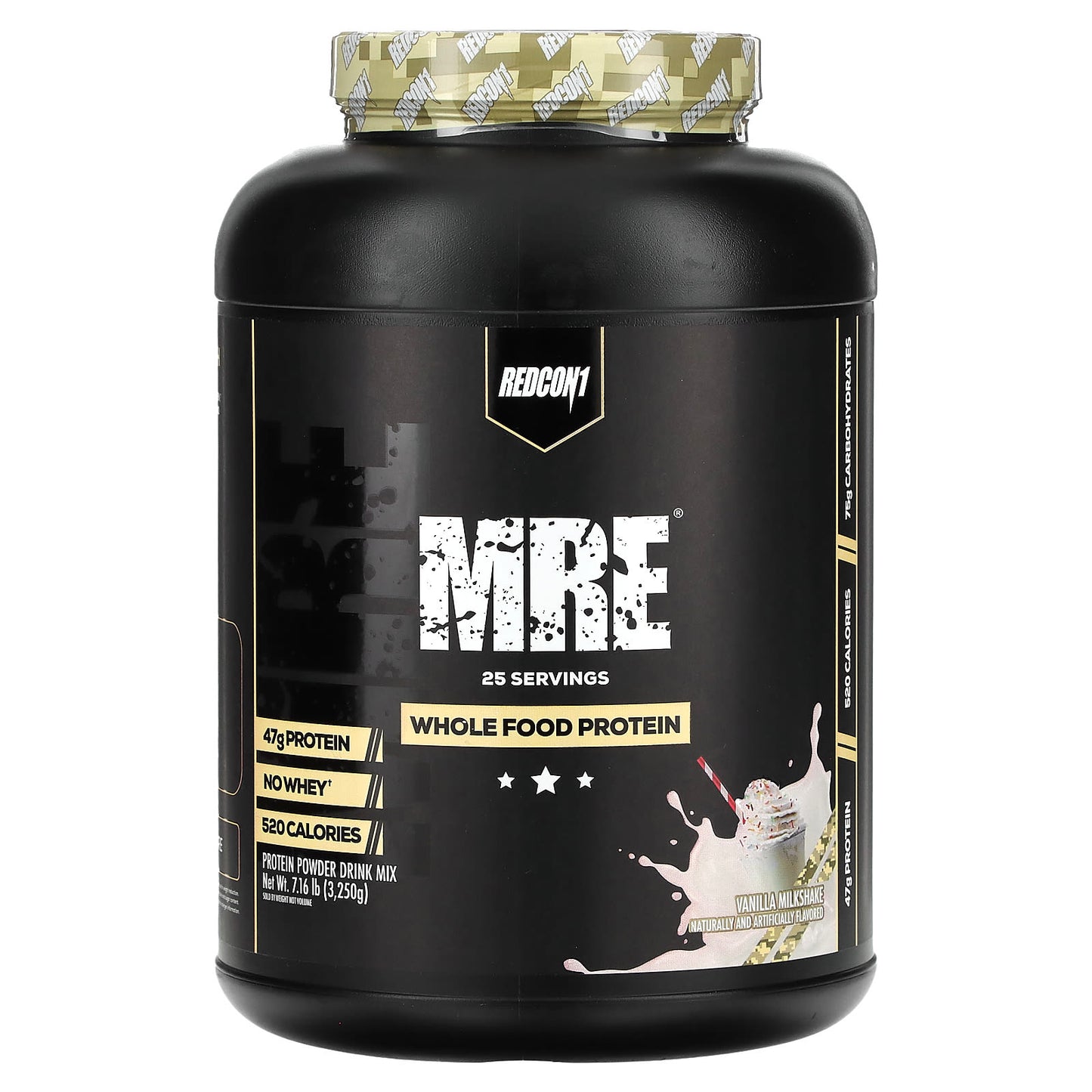 Redcon1, MRE, Whole Food Protein, Vanilla Milkshake, 7.16 lb (3,250 g) - Image 1