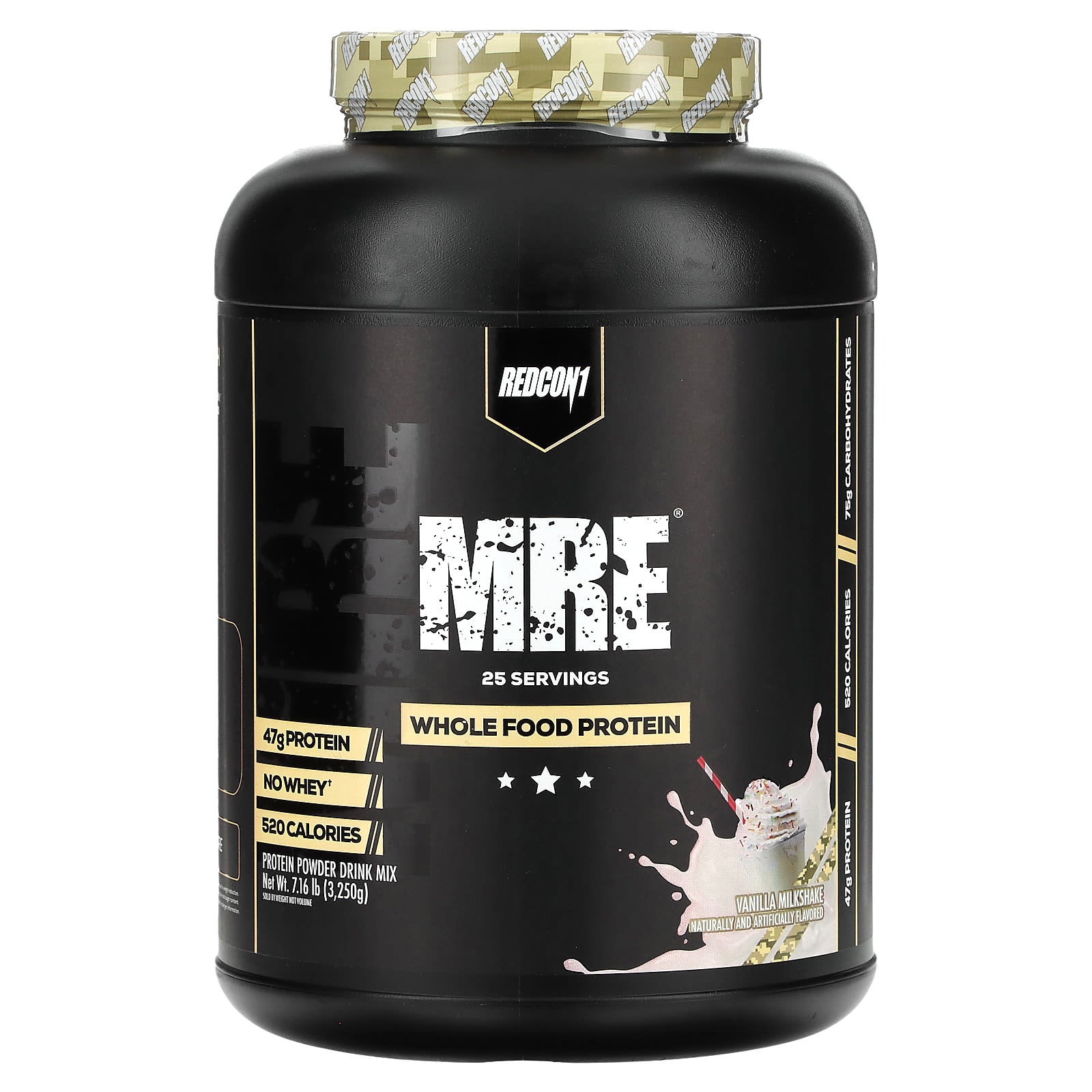 Redcon1, MRE, Whole Food Protein, Vanilla Milkshake, 7.16 lb (3,250 g) - Image 1