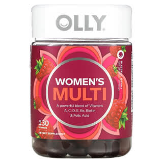 OLLY Women's Multi Vitamin, Blissful Berry, 130 Gummies for Immune Health