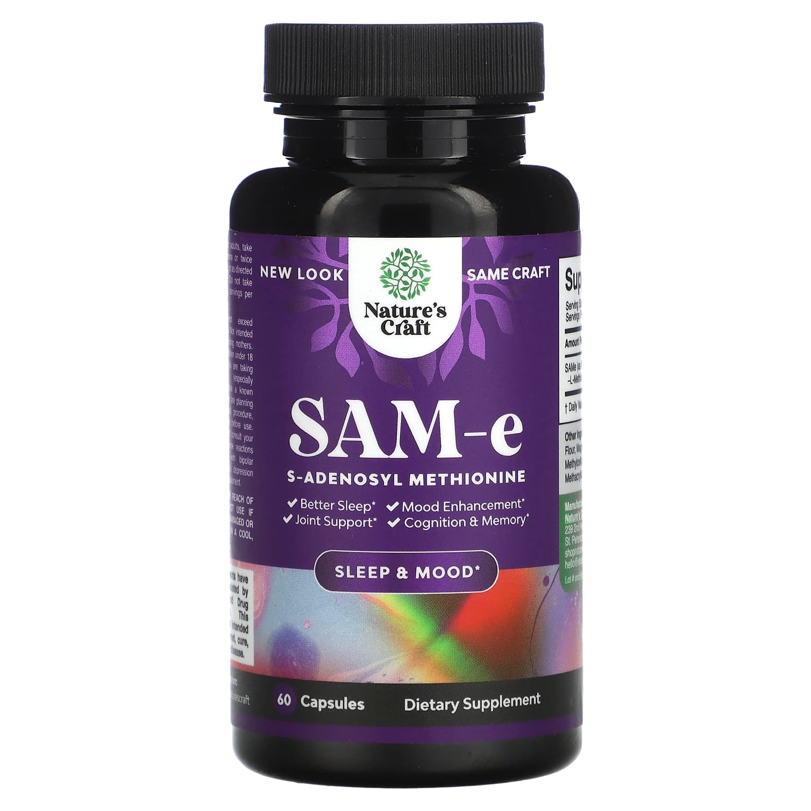 Nature's Craft, SAM-e, 200 mg, 60 Capsules - Image 1