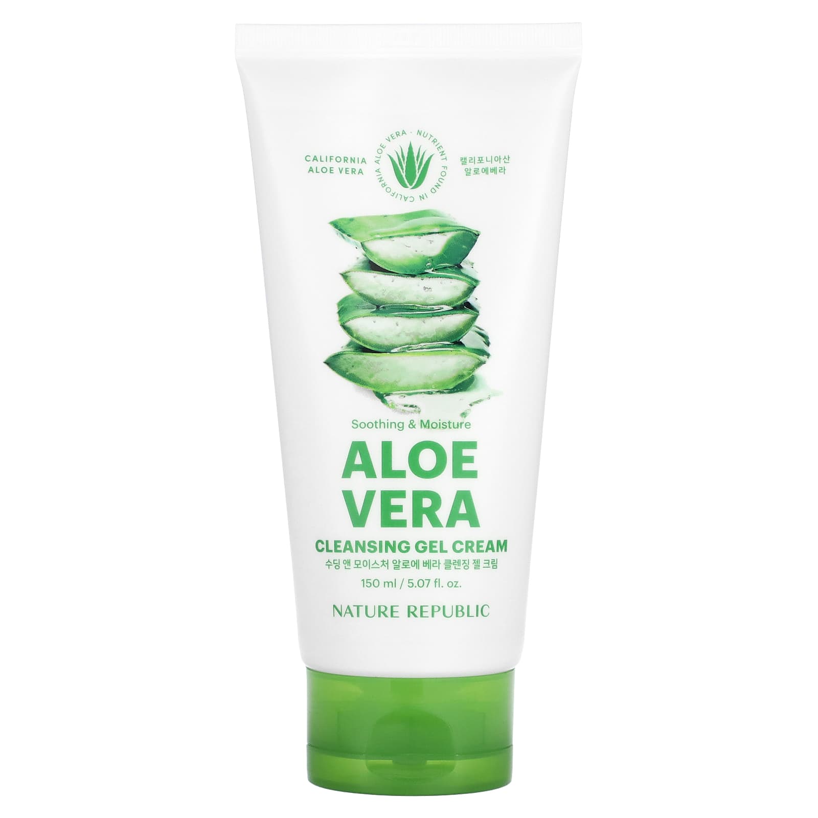 Nature Republic, Aloe Vera Cleansing Gel Cream, 5.07 fl oz (150 ml) - Image 1