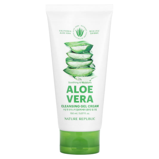 Nature Republic, Aloe Vera Cleansing Gel Cream, 5.07 fl oz (150 ml) - Image 1