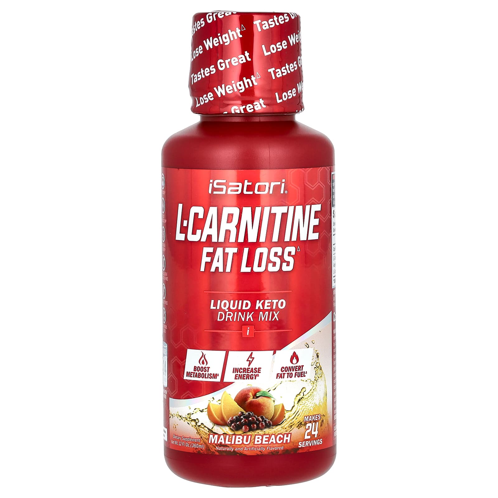 Isatori L-Carnitine Malibu Beach - Boost Metabolism & Fat Loss - Image 1