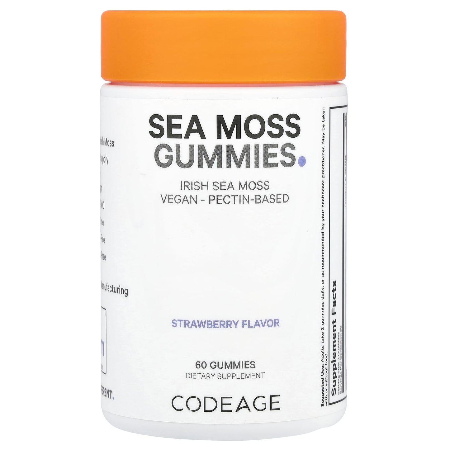 CodeAge Strawberry Sea Moss Gummies - Vegan & Gluten Free - Image 1