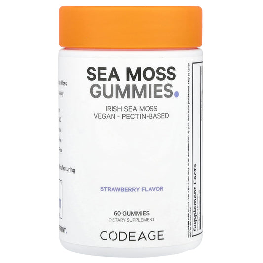CodeAge Strawberry Sea Moss Gummies - Vegan & Gluten Free - Image 1