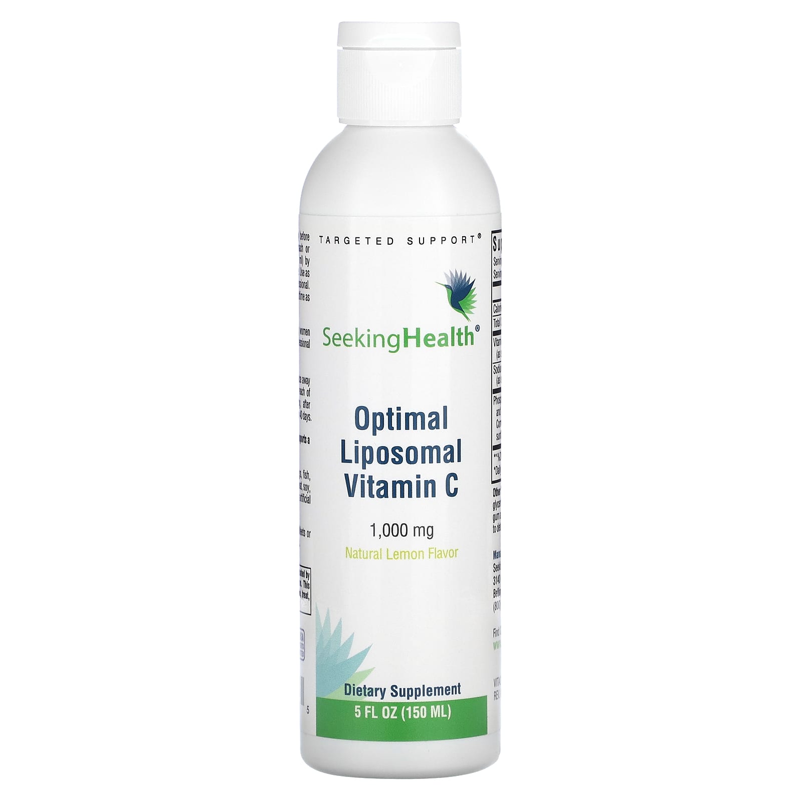 Seeking Health, Optimal Liposomal Vitamin C, Natural Lemon, 1,000 mg, 5 fl oz (150 ml) - Image 1
