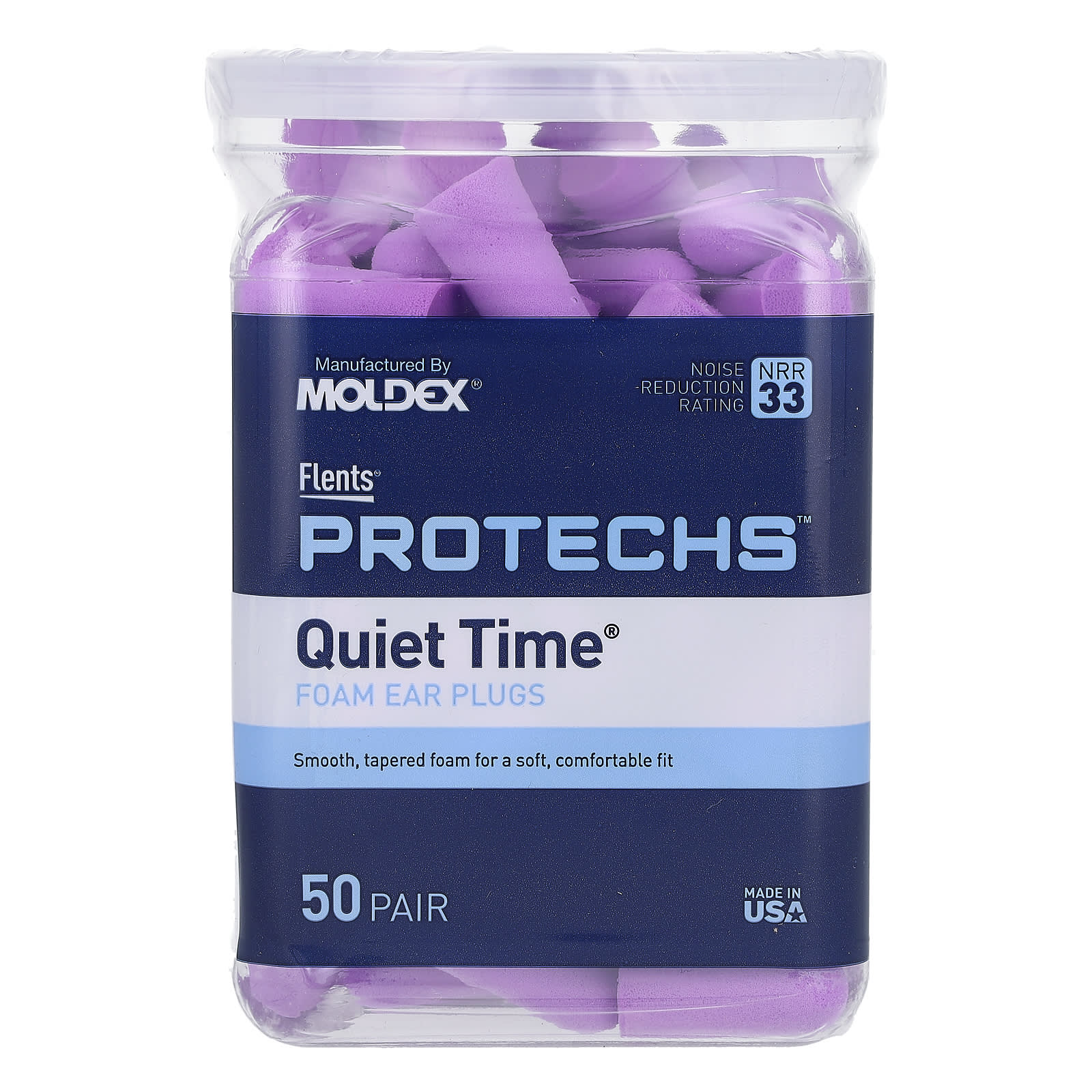 Flents Quiet Time Soft Comfort Ear Plugs - 50 Pair, Noise Reduction - Image 1