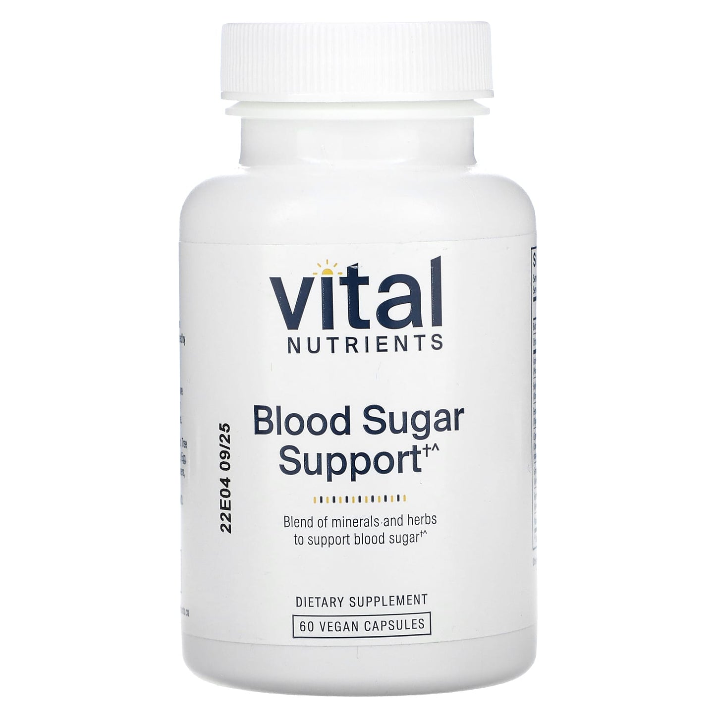 Vital Nutrients, Blood Sugar Support, 60 Vegan Capsules - Image 1