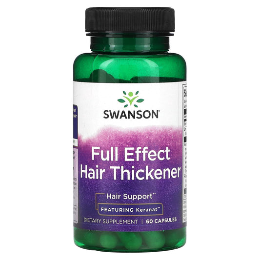 Swanson, Full Effect Hair Thickener, 60 Capsules - Image 1
