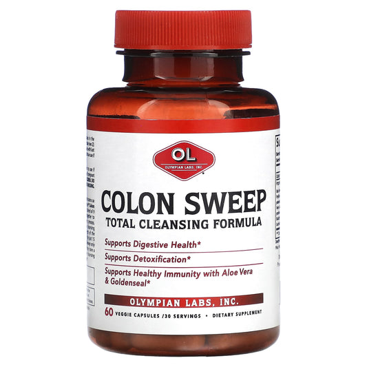 Olympian Labs, Colon Sweep, Total Cleansing Formula, 60 Veggie Capsules - Image 1