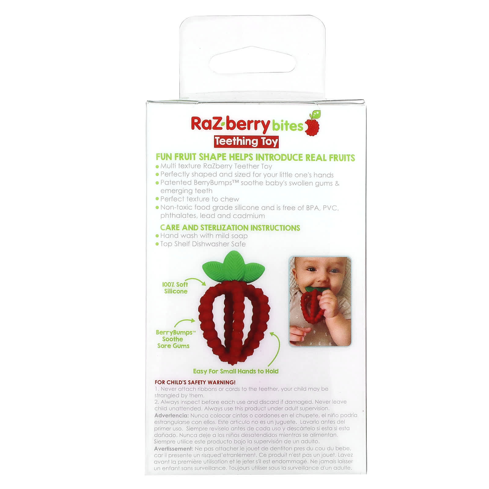 RaZbaby, Raz-Berry Bites Teething Toy, 3m+, 1 Toy - Image 2