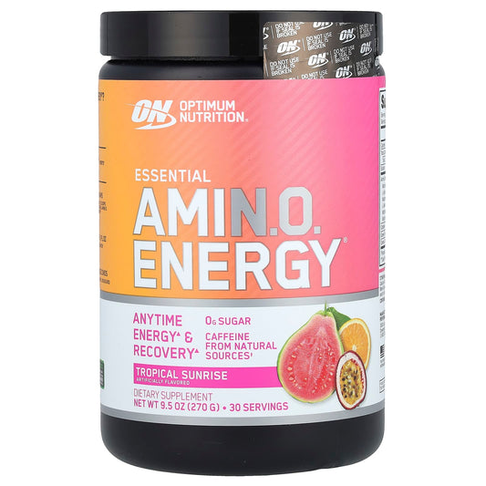 Optimum Nutrition, Essential Amin.o. Energy, Tropical Sunrise, 9.5 oz (270 g) - Image 1