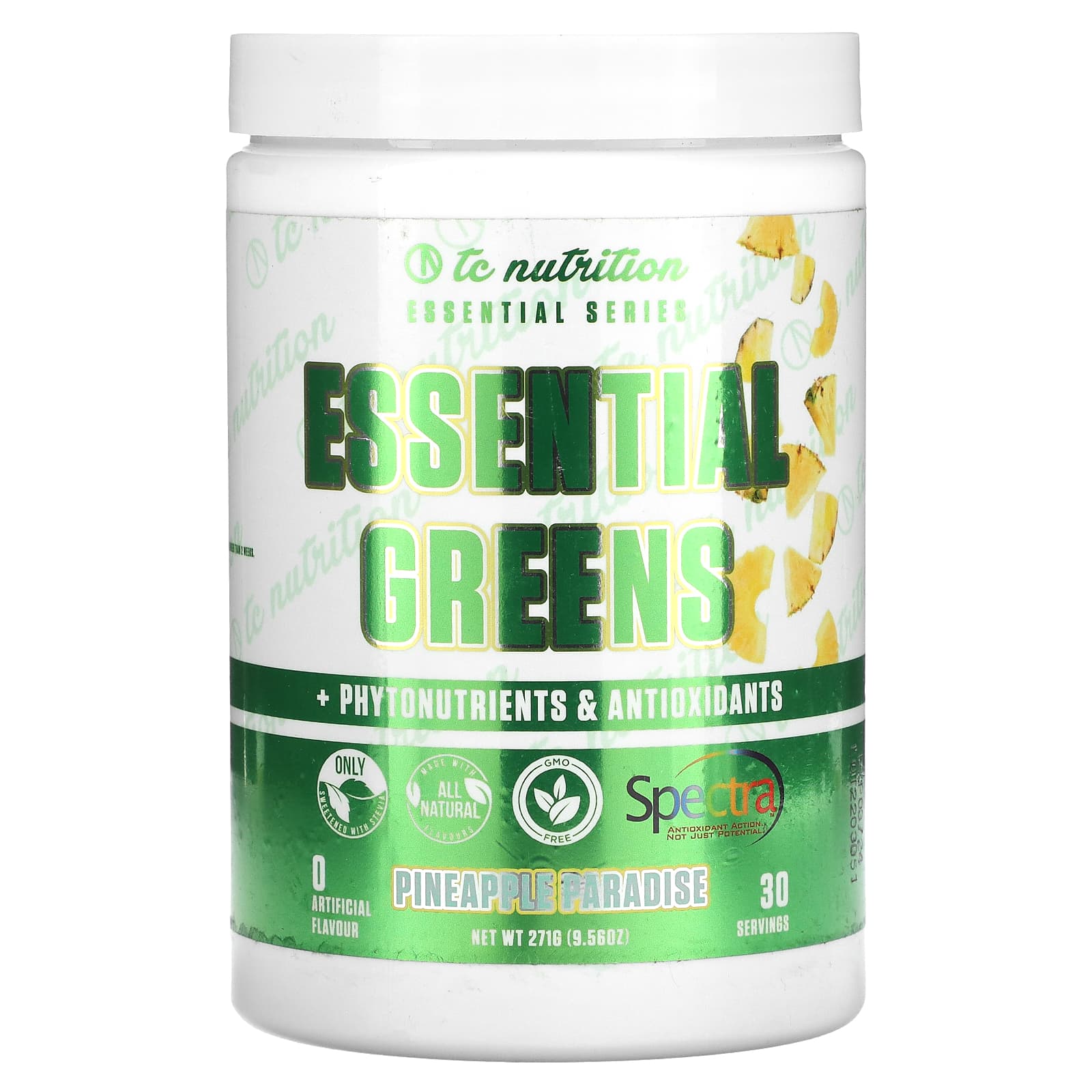 TC Nutrition, Essential Series, Essential Greens + Phytonutrients & Antioxidants, Pineapple Paradise, 9.56 oz (271 g) - Image 1