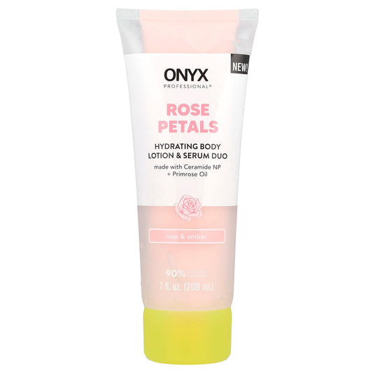 Onyx Professional, Rose Petals, Hydrating Body Lotion & Serum Duo, Rose & Amber, 7 fl oz (208 ml) - Image 1