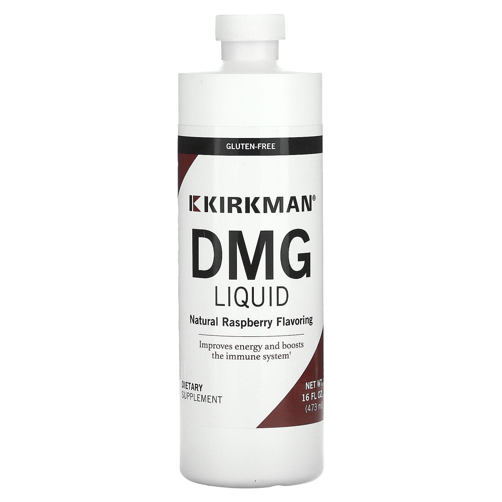 Kirkman Labs, DMG Liquid, Natural Raspberry, 16 fl oz (473 ml) - Image 1
