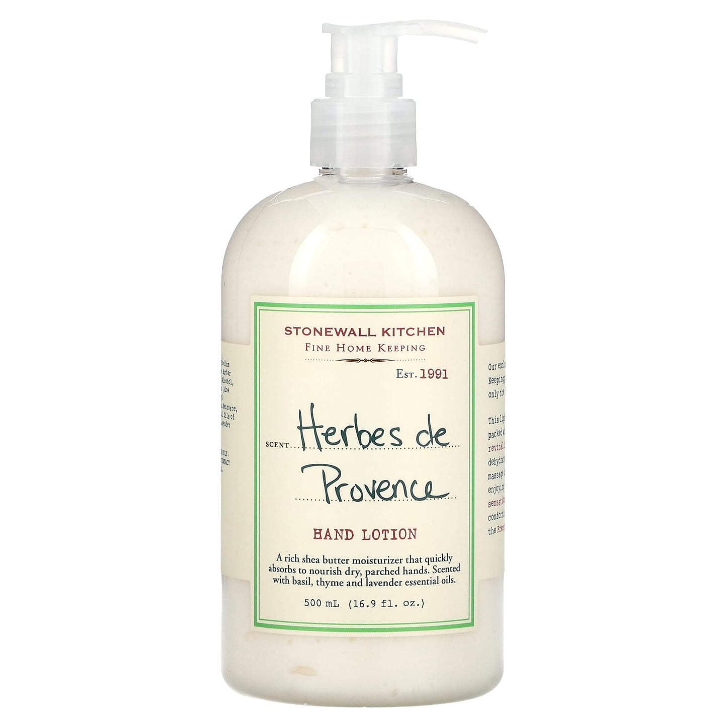 Stonewall Kitchen, Hand Lotion, Herbes de Provence, 16.9 fl oz (500 ml) - Image 1
