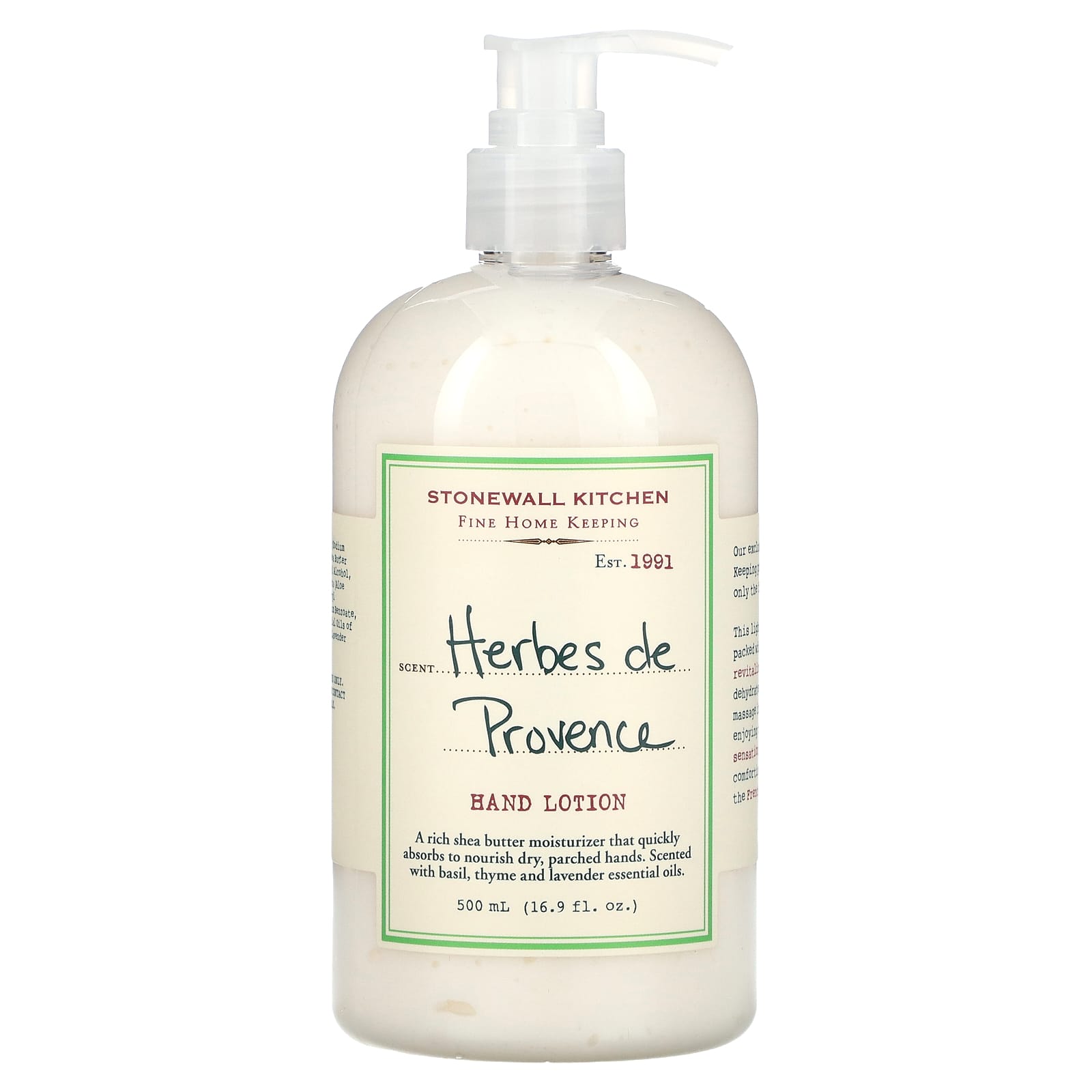 Stonewall Kitchen, Hand Lotion, Herbes de Provence, 16.9 fl oz (500 ml) - Image 1