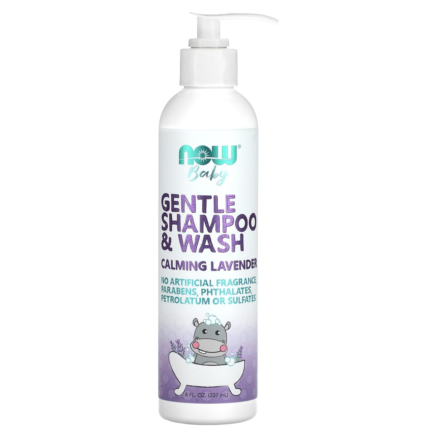 NOW Foods, Baby, Gentle Shampoo & Wash, Calming Lavender, 8 fl oz (237 ml) - Image 1