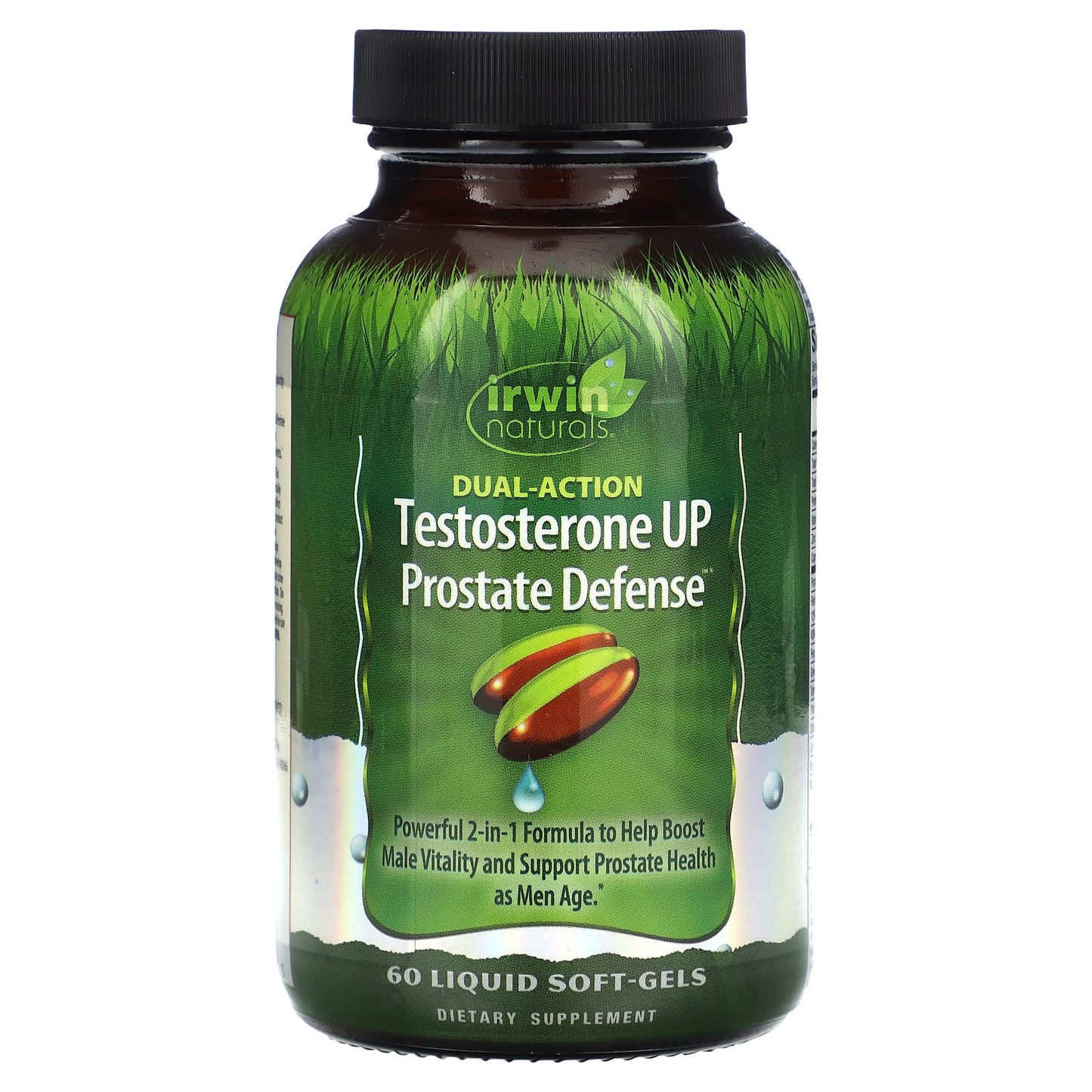 Irwin Naturals Testosterone UP Prostate Defense Supplements, 60 Count - Image 1