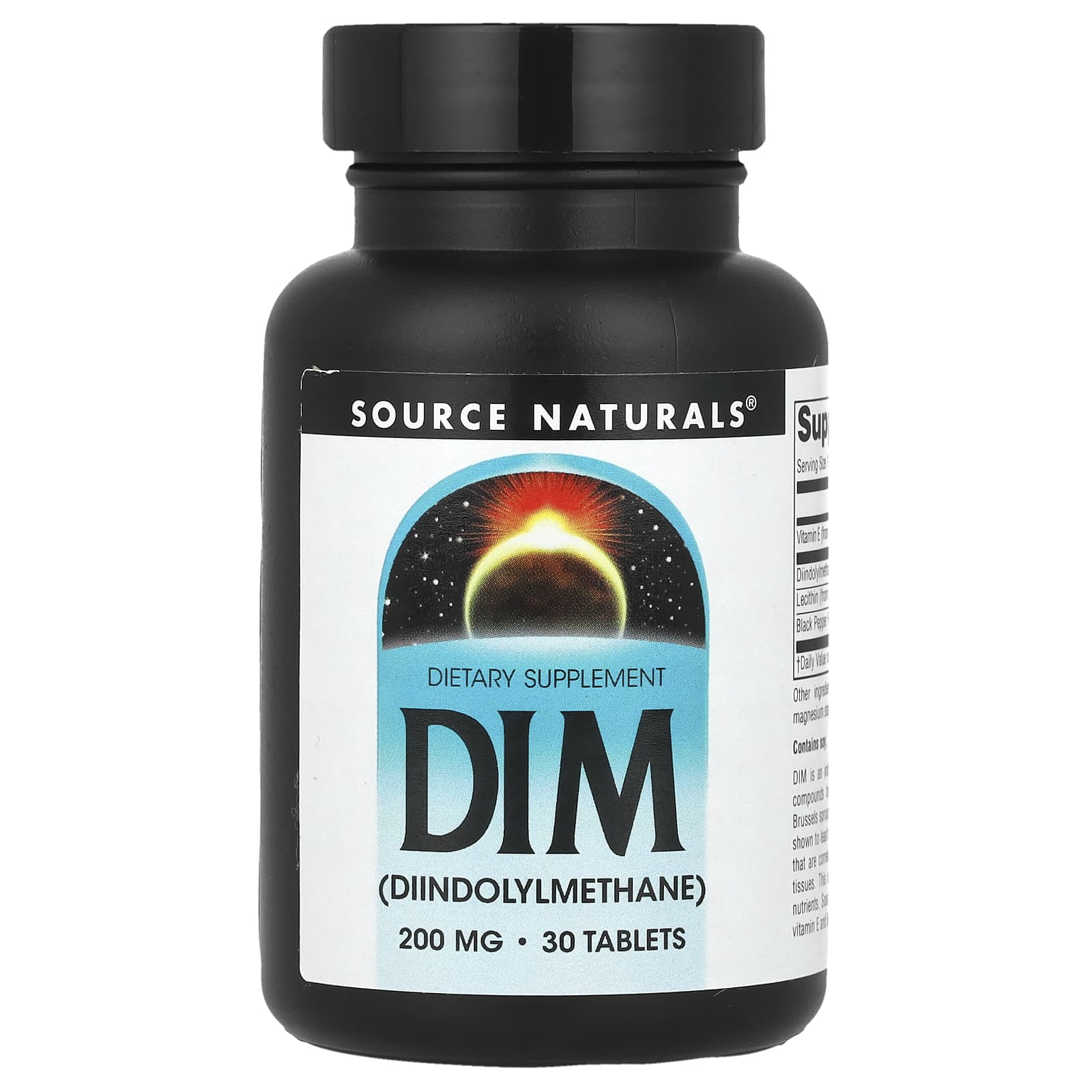 Source Naturals, DIM, 200 mg, 30 Tablets - Image 1