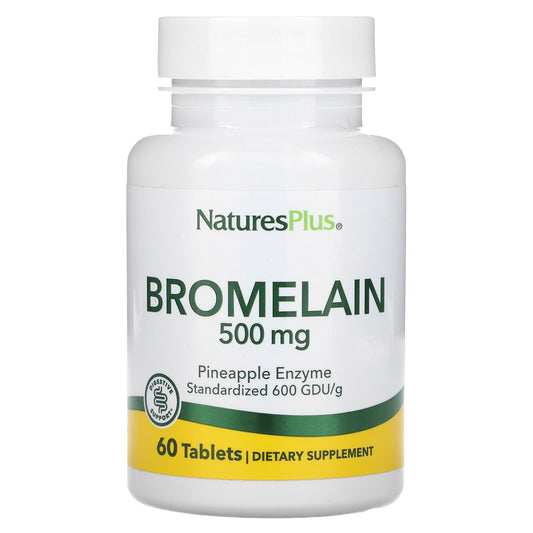 NaturesPlus, Bromelain, 500 mg, 60 Tablets - Image 1