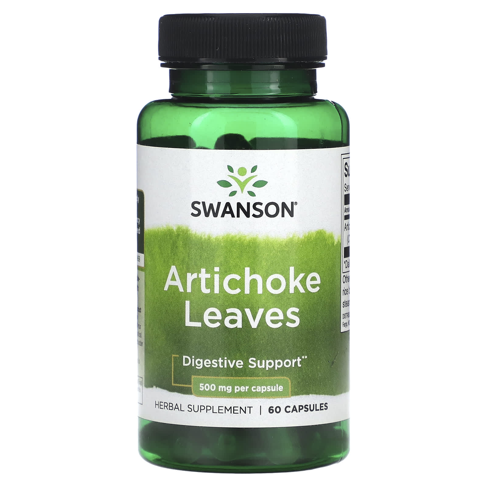 Swanson, Artichoke Leaves, 500 mg, 60 Capsules - Image 1
