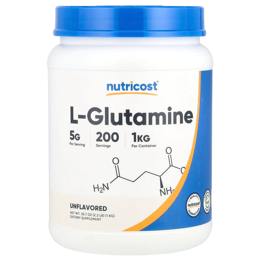 Nutricost, L-Glutamine, Unflavored, 35.7 oz (1 kg) - Image 1
