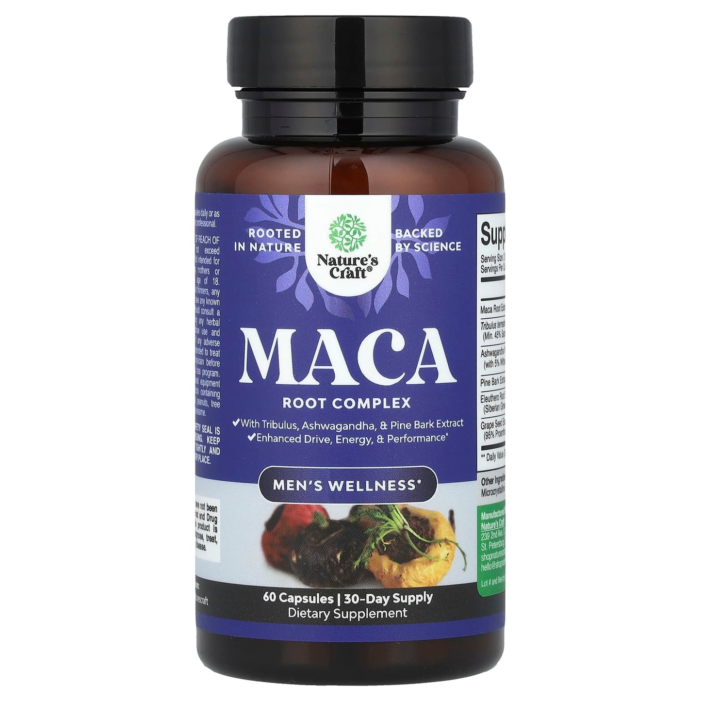 Nature's Craft, Men's Wellness, Maca Root Complex, 60 Capsules - Image 1