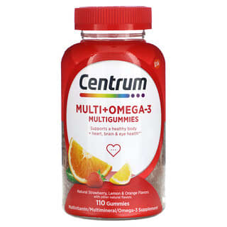 Centrum Multi + Omega-3 Multigummies for Heart, Brain & Eye Health